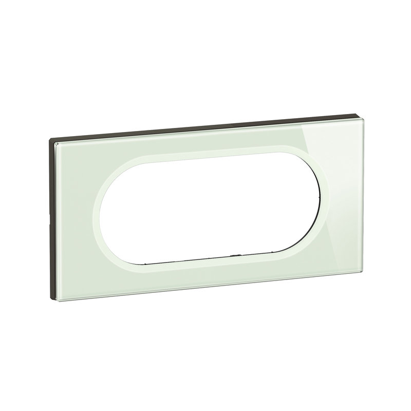 Legrand CP2008 - Plaque de finition Céliane 4 à 5 modules - Verre Opale Blanc