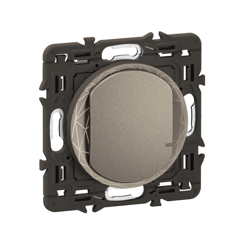 Legrand CT0403 - Interrupteur filaire Céliane with Netatmo sans Neutre, avec variation - Titanium