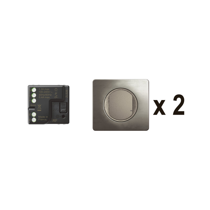 Legrand CT0405 - Prêt-à-Poser Céliane créer un va-et-vient, micromodule+2cdes ss fils - Titanium