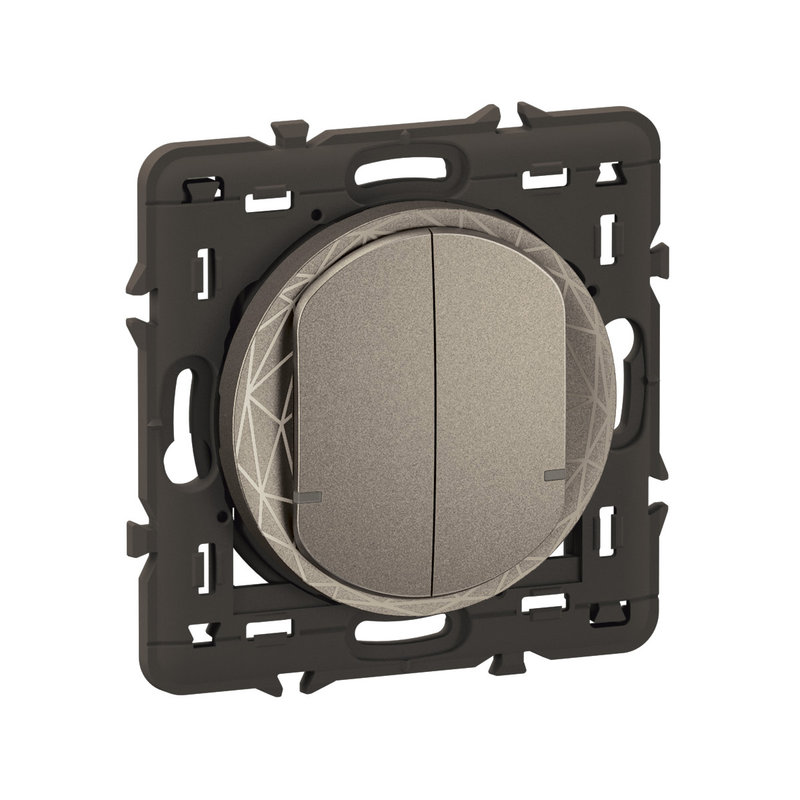Legrand CT0415 - Commande double sans fils Céliane with Netatmo - Titanium