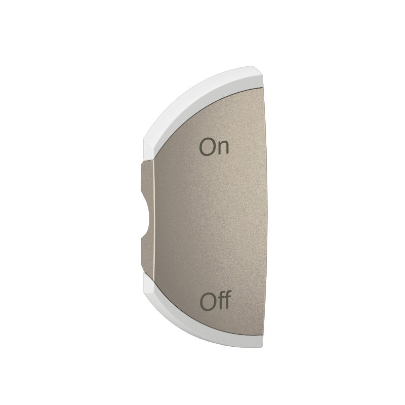 Legrand CT0502 - Enjoliveur demi-touche Céliane marquage ON et OFF montage gauche - Titanium