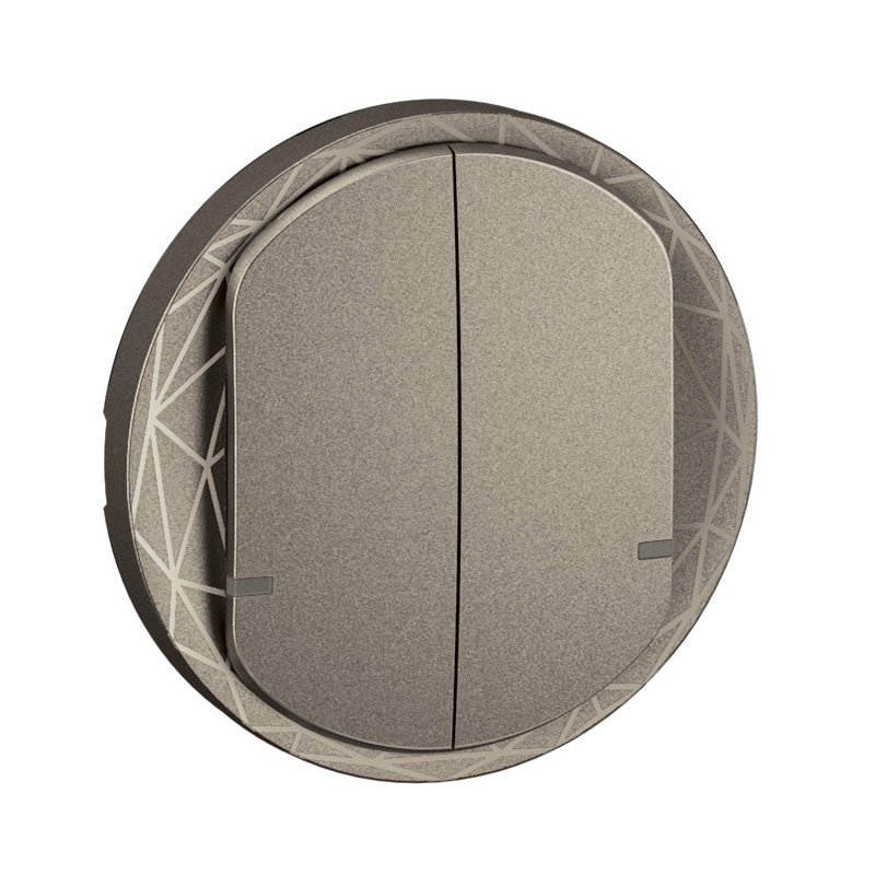 Legrand CT1415 - Enjoliveur interrupteur double Céliane with Netatmo - Titanium