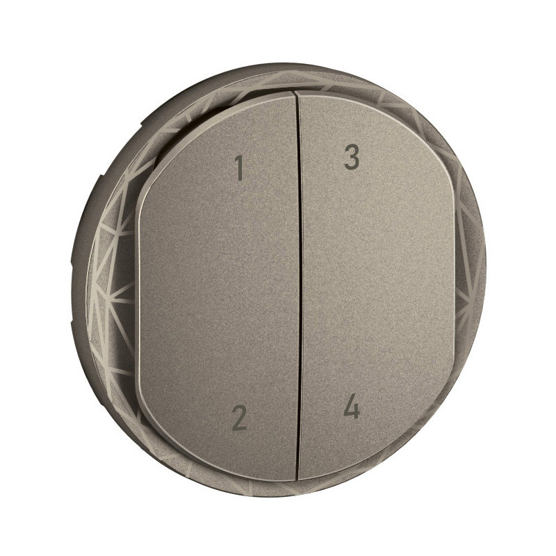 Legrand CT1424 - Enjoliveur commande 4 scénarios sans fils Céliane with Netatmo - Titanium