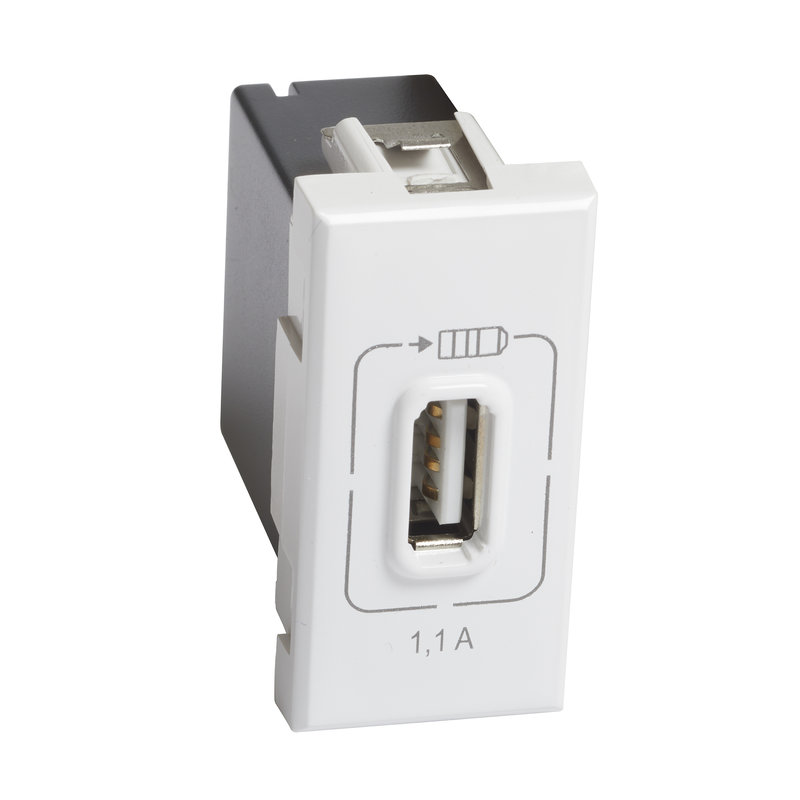 [BTI-BTHD4285C1] Bticino BTHD4285C1 - Chargeur USB simple Type-A Axolute 1,5A - 1 module - finition White