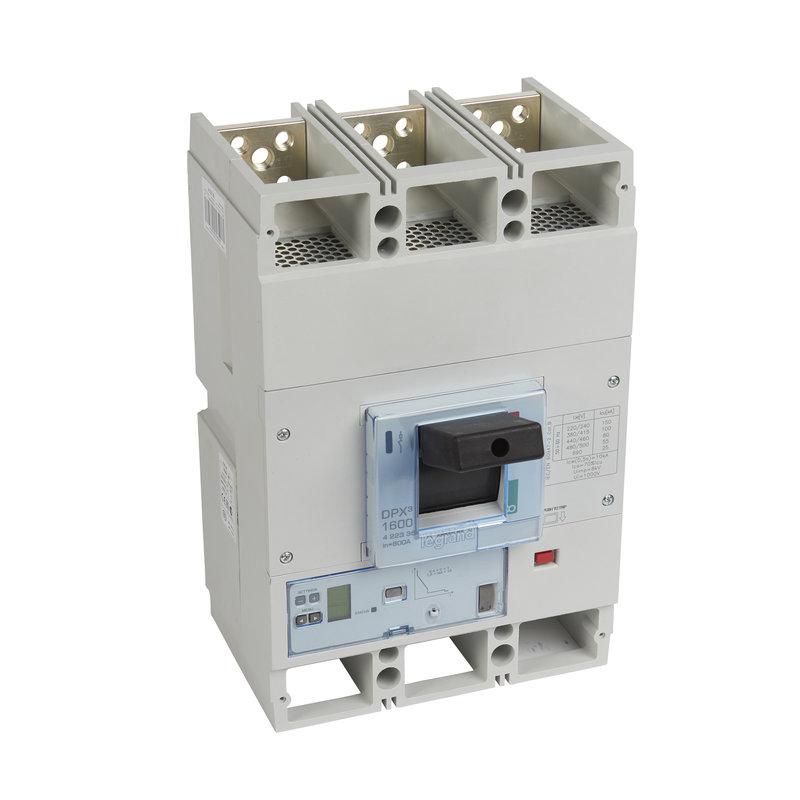 Legrand 422336 - Disjoncteur électronique S2 DPX³1600 pouvoir de coupure 100kA 400V~ - 3P - 800A