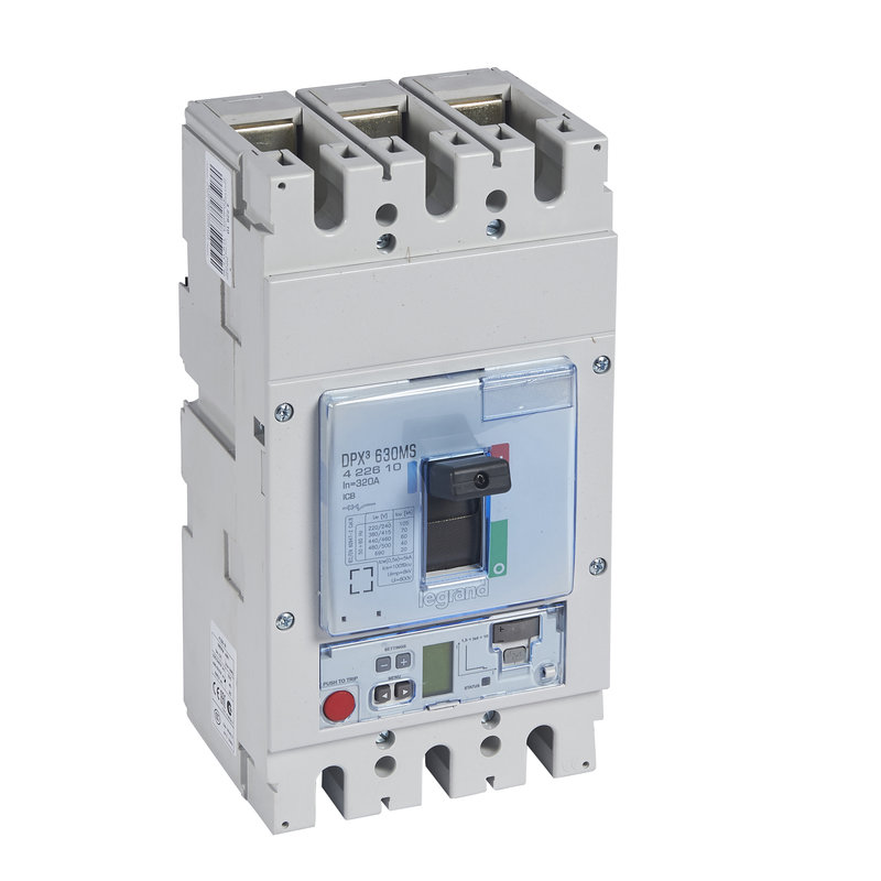 Legrand 422610 - Disjoncteur magnétique réglable seul DPX³630 électronique Icu 70kA 400V~-3P-320A
