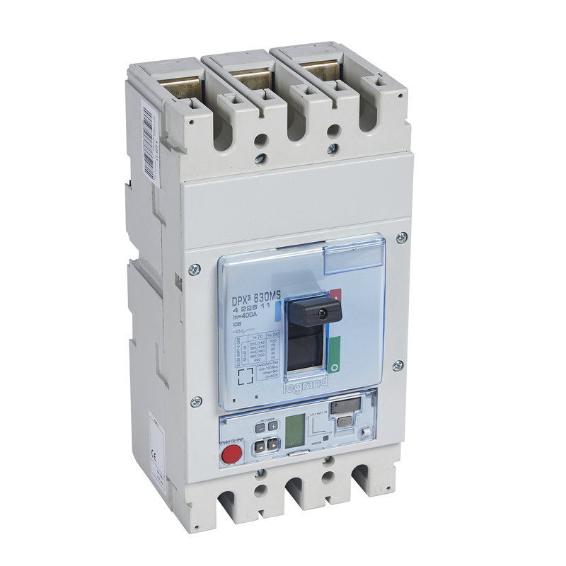 Legrand 422611 - Disjoncteur magnétique réglable seul DPX³630 électronique Icu 70kA 400V~-3P-400A