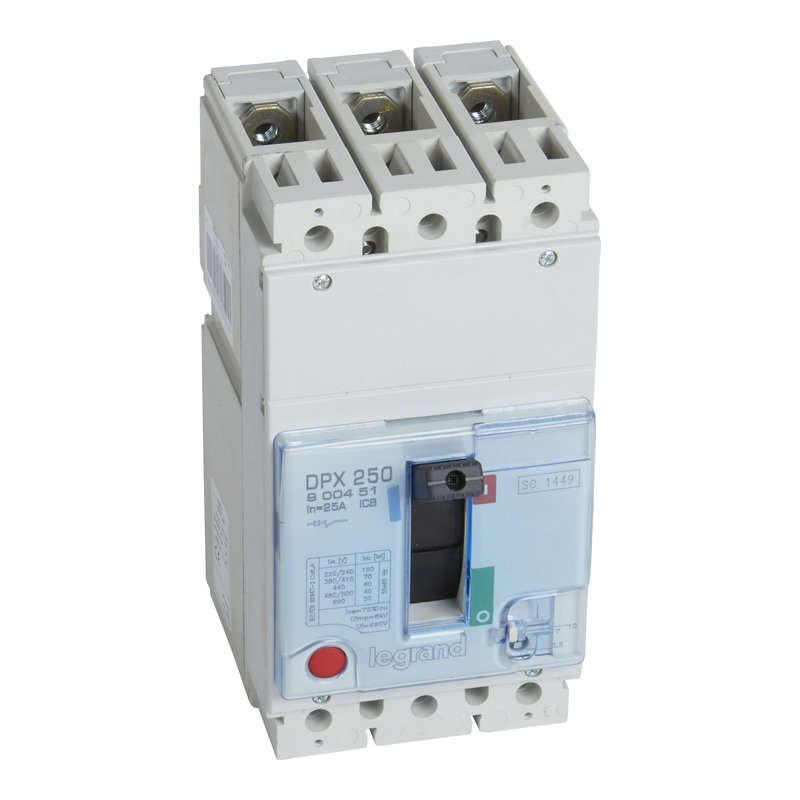 Legrand 900451 - Disjoncteur magnétique seul DPX250 MA 3P - pouvoir de coupure 70kA 25A