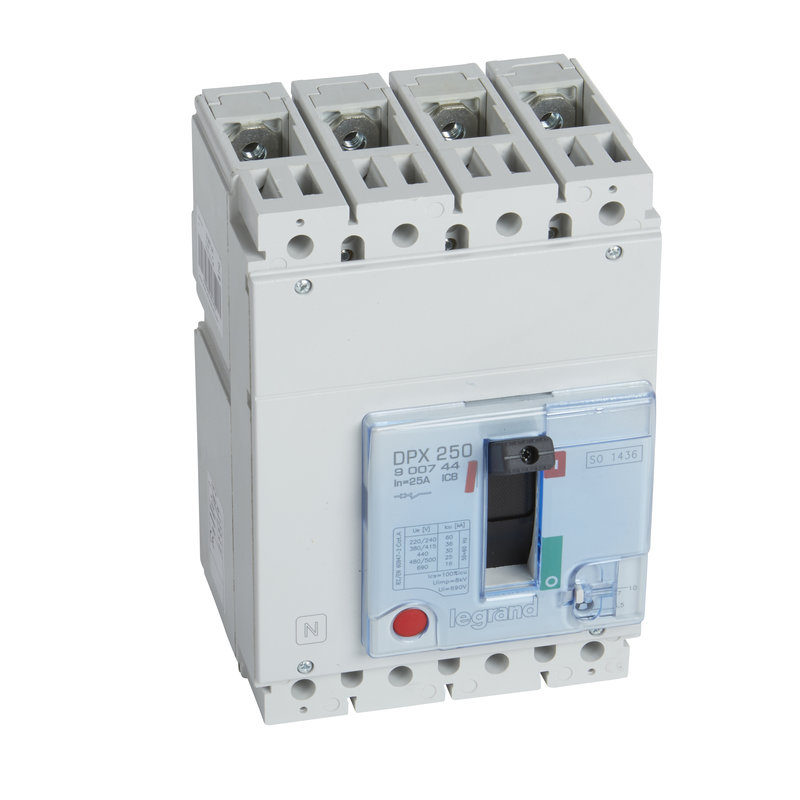 Legrand 900744 - Disjoncteur magnétique seul DPX250 MA 4P - pouvoir de coupure 36kA 25A