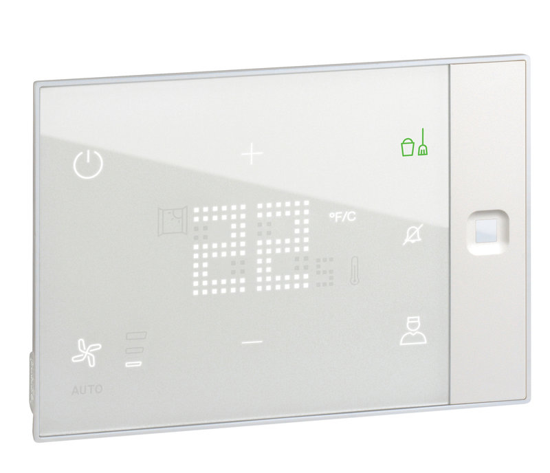 Legrand 048981 - Thermostat tactile Ux One 24V chauffage et clim hôtel encastré personnalisable