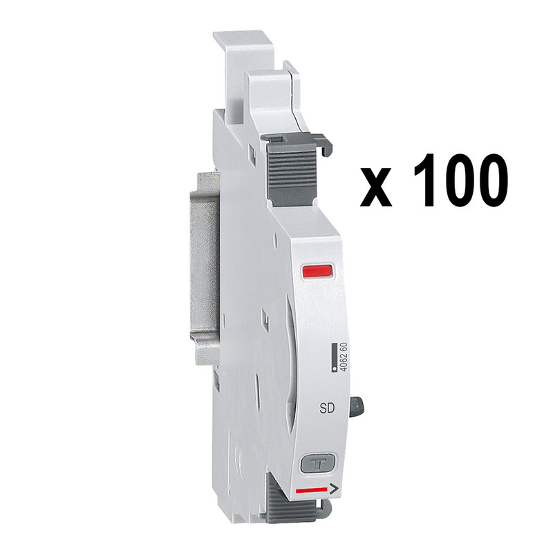Legrand 406261 - Lot de 100 contacts signal défaut inverseur ( SD ) DX³ - 6A 240V~ - 0,5 module