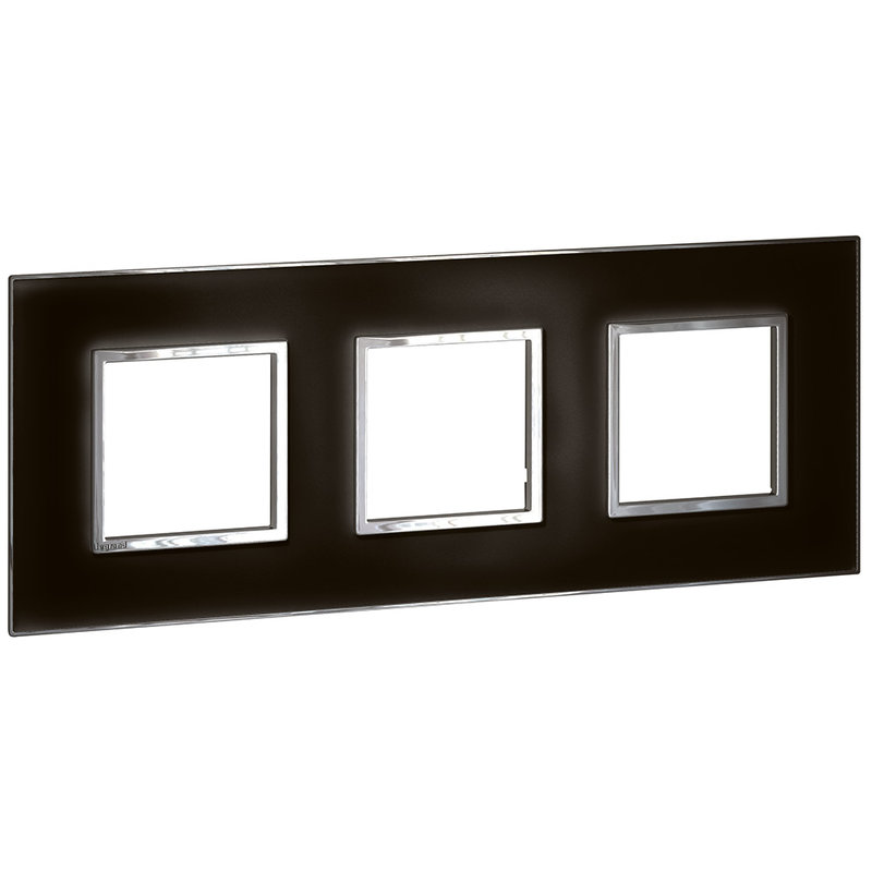 Legrand 575053 - PLAQUE DE FINITION ARTEOR 3X2 MODULES CARRE MIRROR NOIR