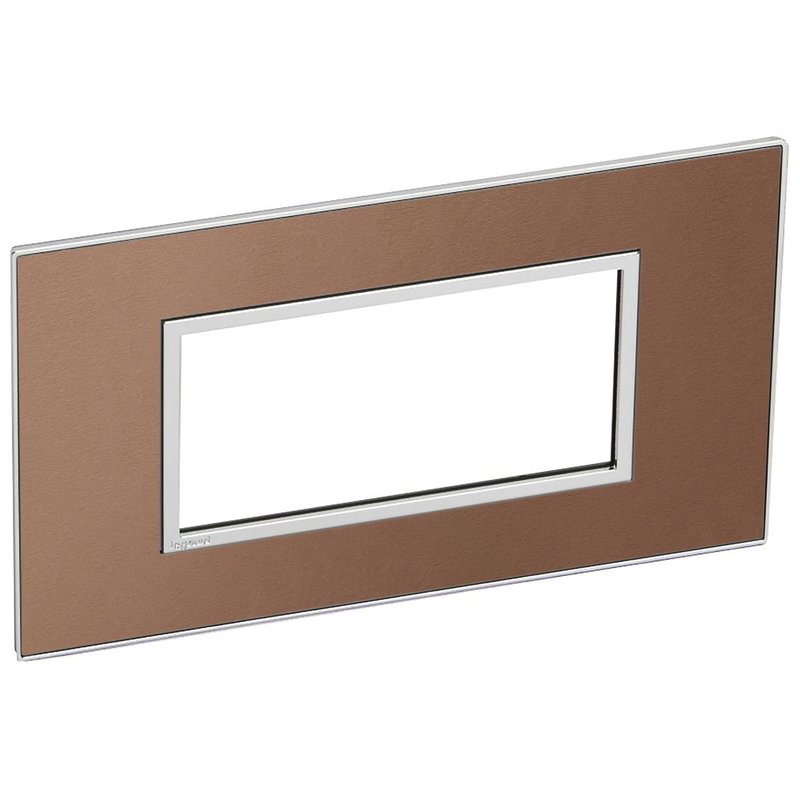 Legrand 571429 - PLAQUE DE FINITION ARTEOR 4 MODULES ARTEOR CARRE ROSE CHAMPAGNE