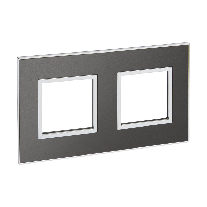Legrand 571558 - PLAQUE DE FINITION ARTEOR 2X2 MODULES ARTEOR CARRE NOIR