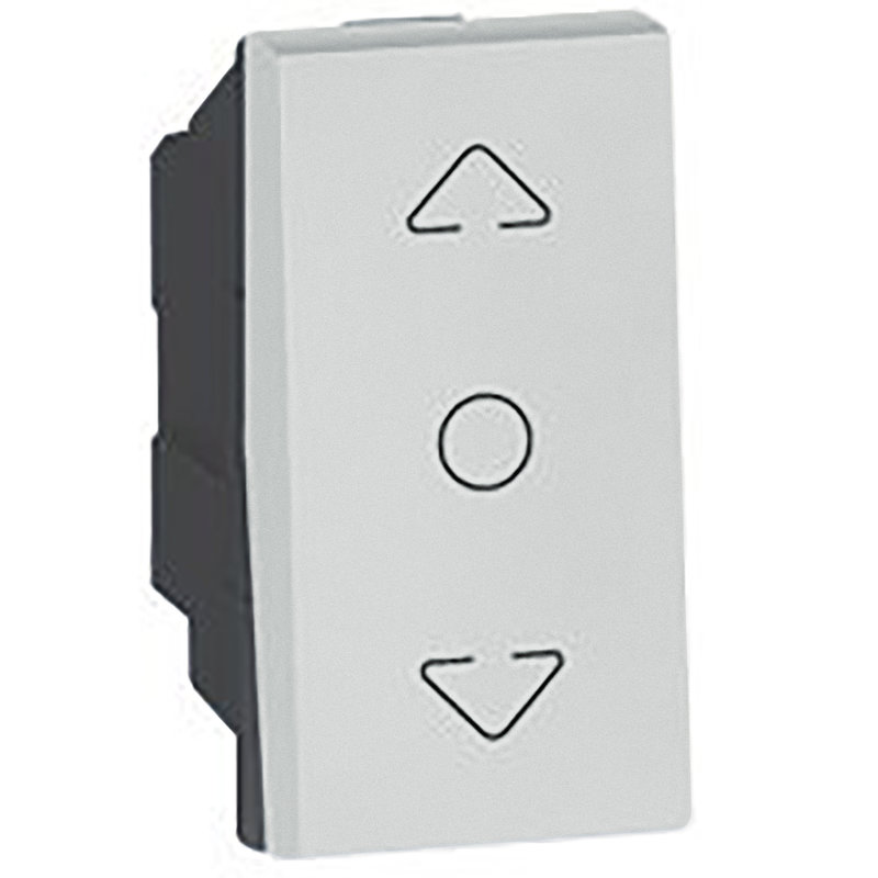 Legrand 572754 - CURTAIN SWITCH 1 MODULE CENTER RETRACT CARRE ARTEOR SOFT ALU