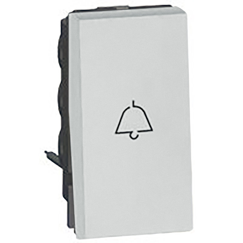 Legrand 573036 - 6A 1 WAY BELL PUSH 1 MODULE CARRE ARTEOR SOFT ALU