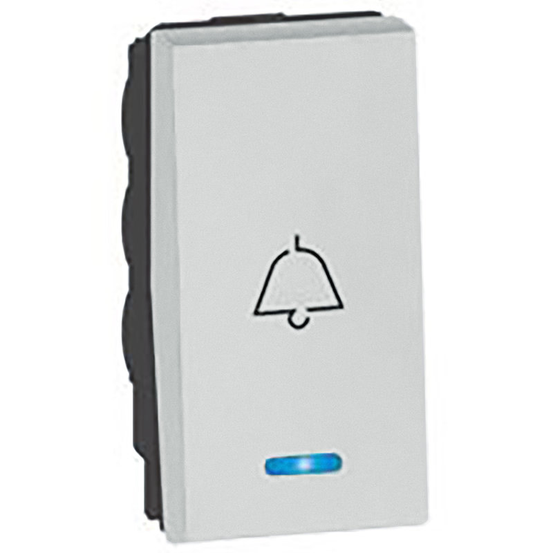 Legrand 573040 - BELL PUSH WITH INDICATOR 1 MODULE NEON INCLUDED CARRE ARTEOR SOFT ALU