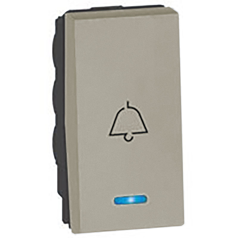 Legrand 573041 - BELL PUSH WITH INDICATOR 1 MODULE NEON INCLUDED ARTEOR CARRE CHAMPAGNE