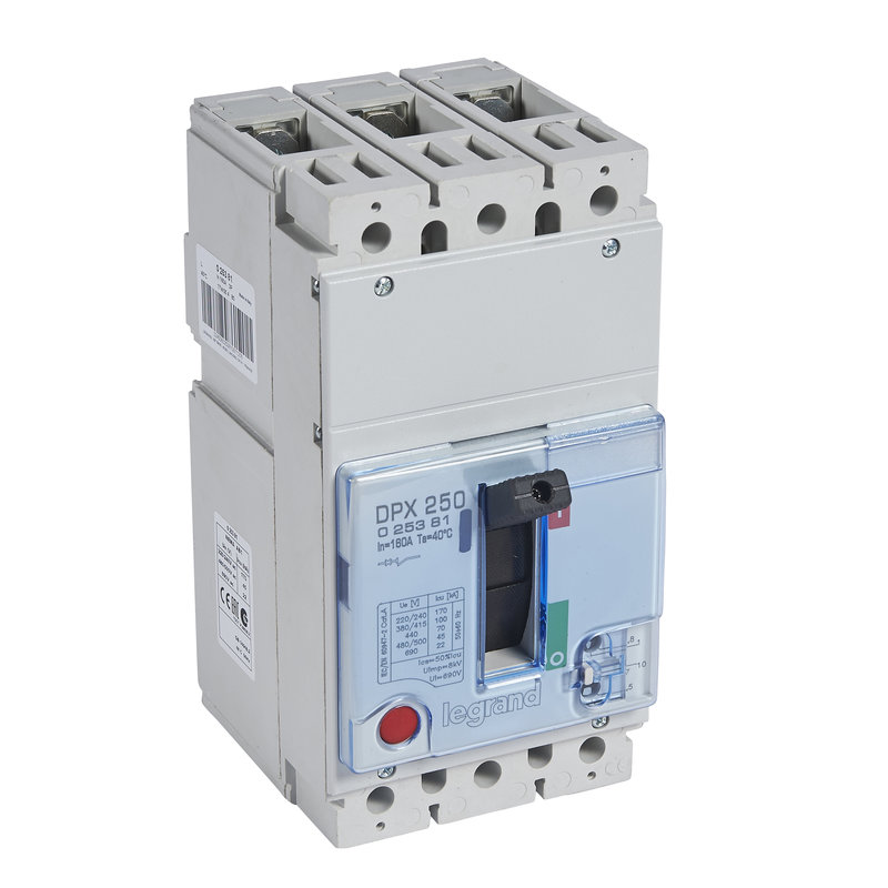 Legrand 025381 - Disjoncteur boitier moulé DPX250-L pouvoir de coupure 100kA 3P 160A