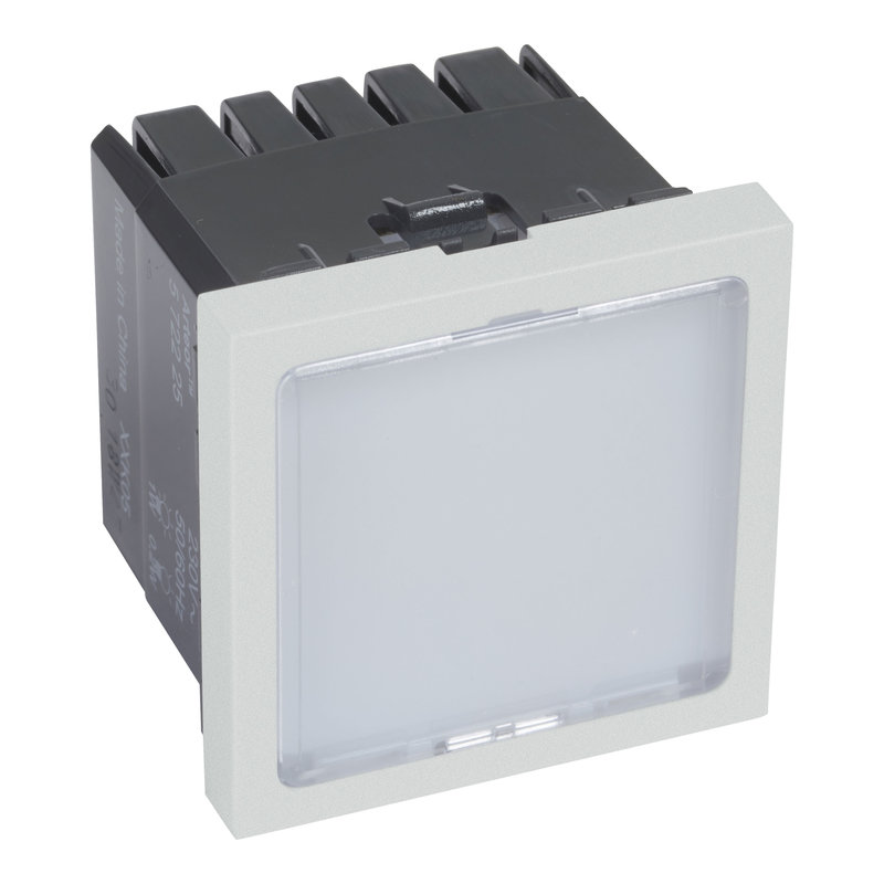 Legrand 572747 - SOFT BLUE LIGHT DIFFUSER FOR HOTEL 2 MODULES CARRE ARTEOR SOFT ALU