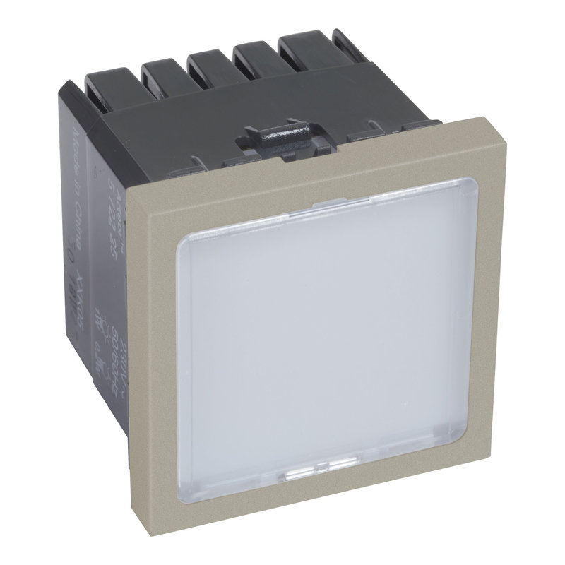 Legrand 572748 - SOFT BLUE LIGHT DIFFUSER FOR HOTEL 2 MODULES ARTEOR CARRE CHAMPAGNE