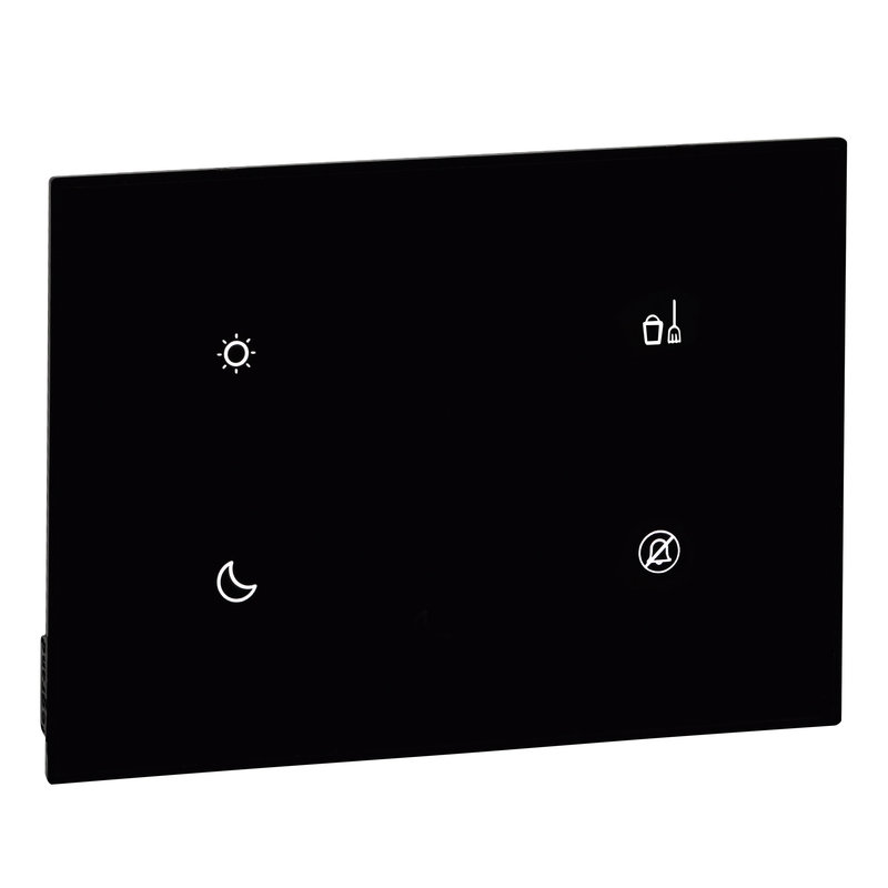 Legrand 048787 - Commande de scénarios 4 touches personnalisées BUS/SCS pour chambre d'hotel