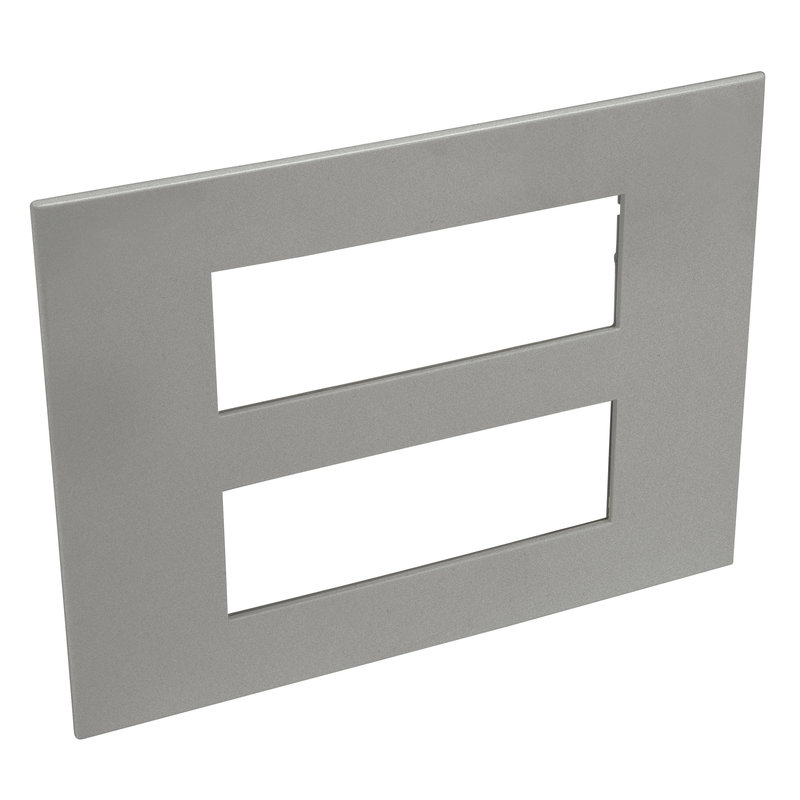 Legrand 571575 - PLAQUE DE FINITION ARTEOR 2X6 MOD CARRE MONTAGE HORIZONTAL MAGNESIUM