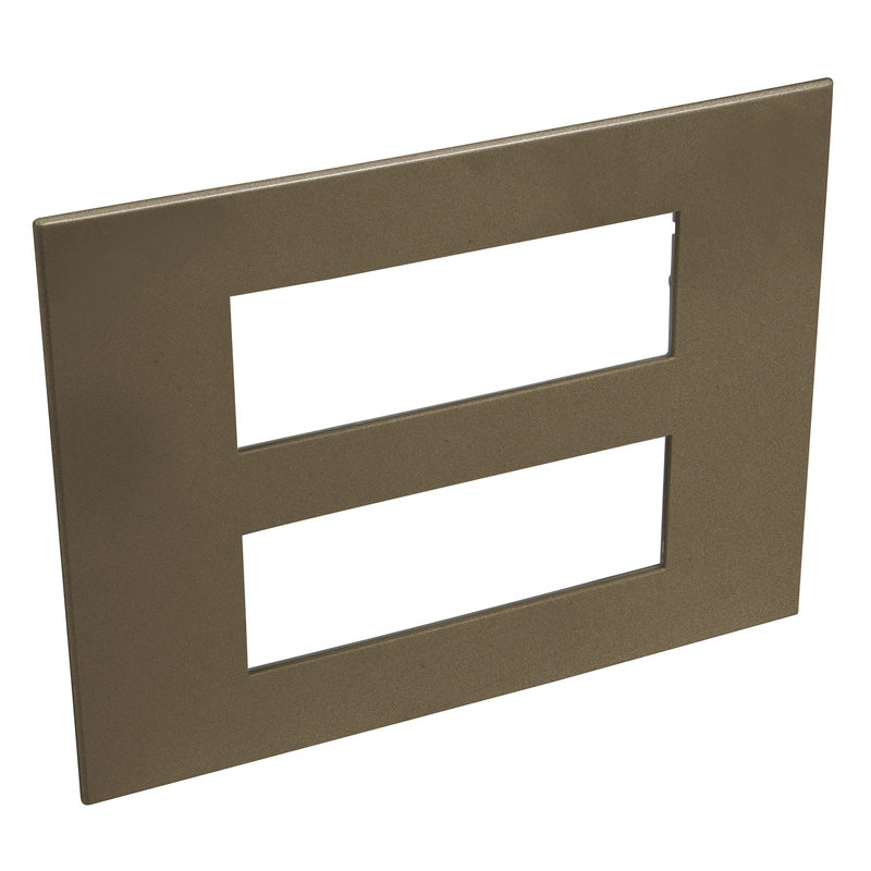 Legrand 571595 - PLAQUE DE FINITION ARTEOR 2X6 MOD CARRE MONTAGE HORIZONTAL BRONZE SOMBRE
