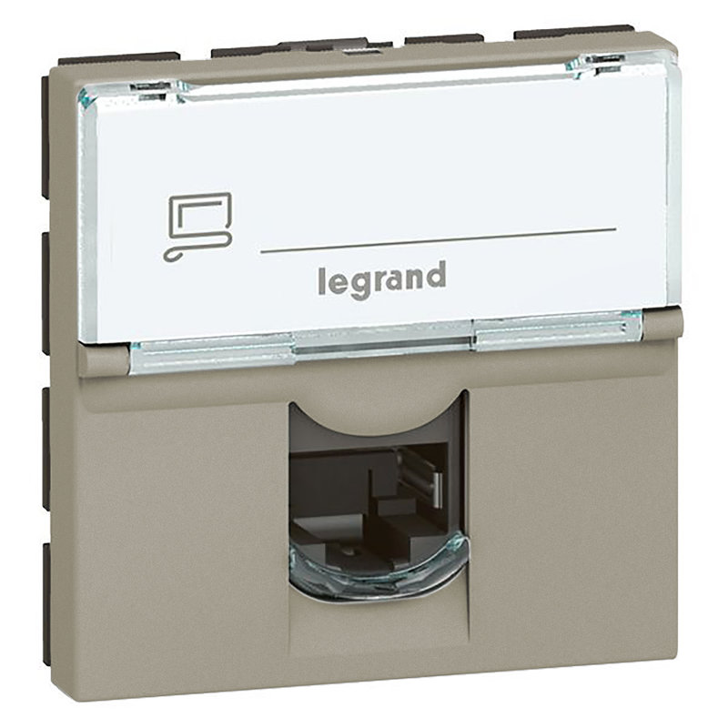 Legrand 572893 - PRIE RJ45 CATEGORIE 6 FTP 2 MODULES ARTEOR CARRE CHAMPAGNE