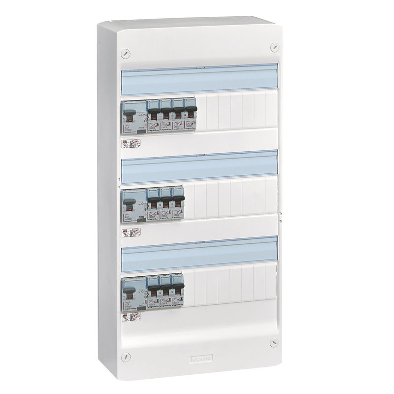[LEG-200861] Legrand 200861 - Coffret précâblé Drivia spécial rénovation 3 rangées : 3 inter diff + 10 disj