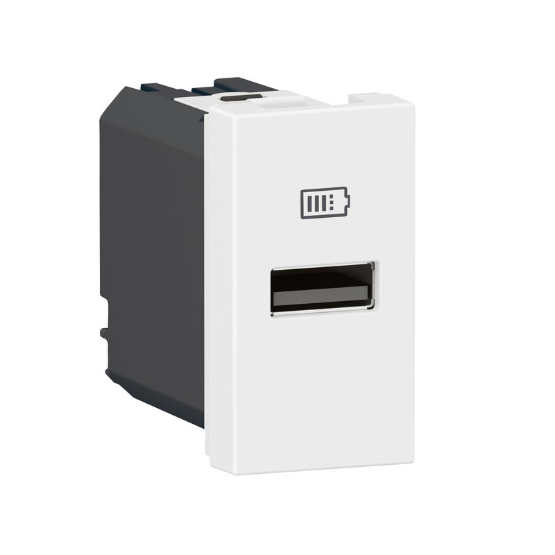 Legrand 077650L - Prise USB Type-A 3A Mosaic - 1 module blanc pour poste de travail