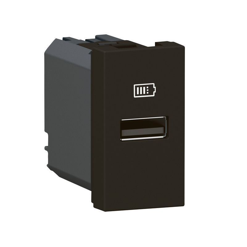 Legrand 077652L - Prise USB Type-A 3A Mosaic - 1 module noir pour poste de travail