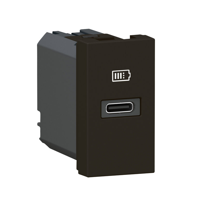 Legrand 077692L - Prise USB Type-C Power Delivery Mosaic - 1 module noir pour poste de travail