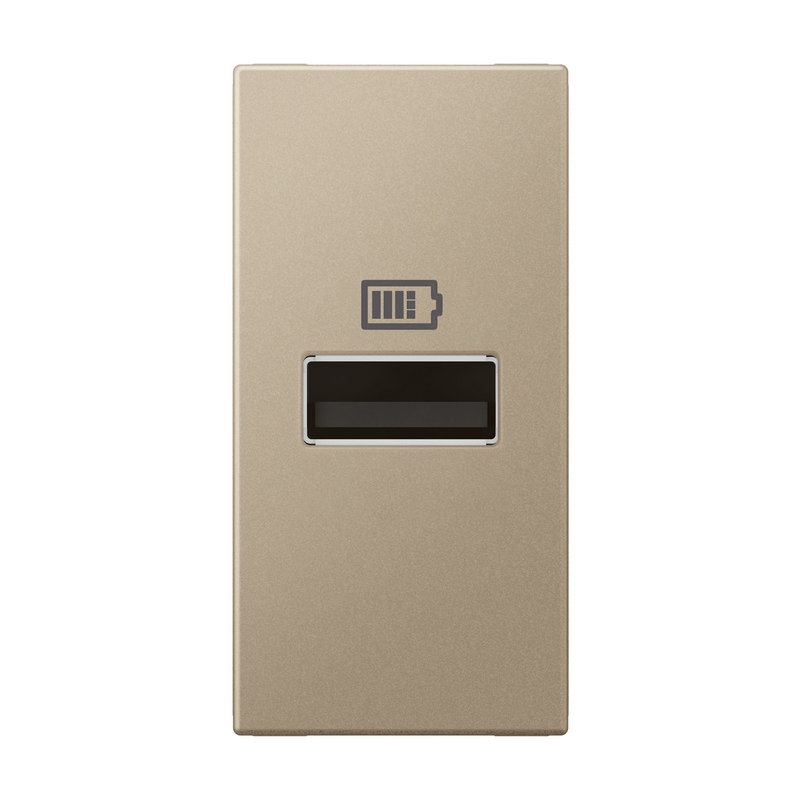 Legrand 571682 - CHARGEUR 1 MODULE 1 PRISE USB TYPE A 15W CHAMPAGNE