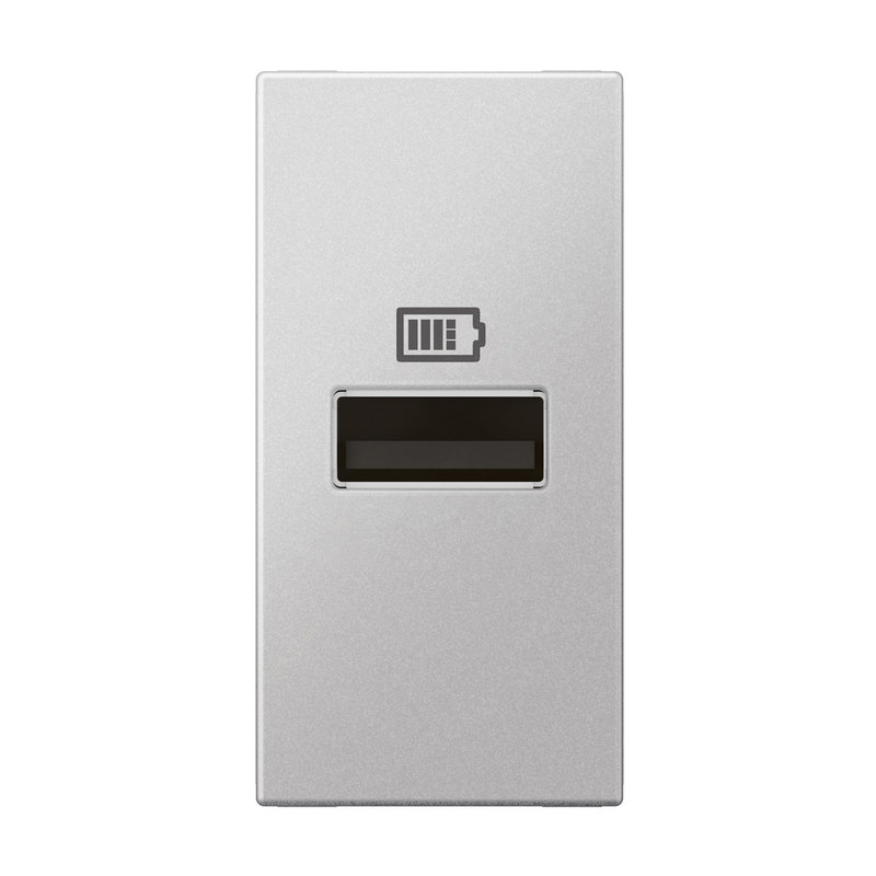 Legrand 571683 - CHARGEUR 1 MODULE 1 PRISE USB TYPE A 15W ARTEOR SOFT ALU