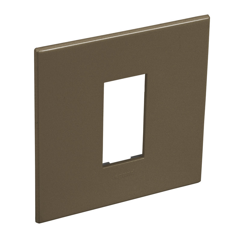Legrand 571591 - PLAQUE DE FINITION ARTEOR 1 MODULE CARRE 1 POSTE BRONZE SOMBRE