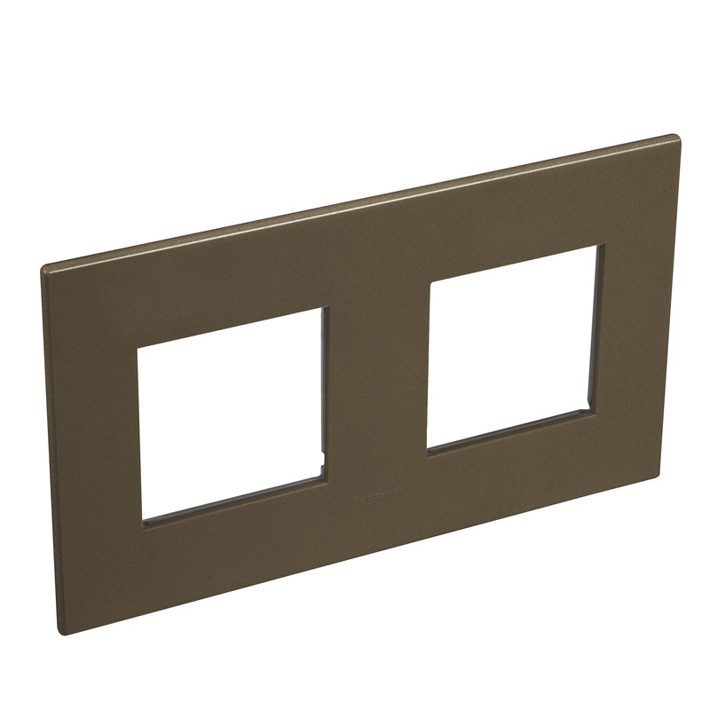 Legrand 571593 - PLAQUE DE FINITION ARTEOR 2X2 MODULES CARRE BRONZE SOMBRE