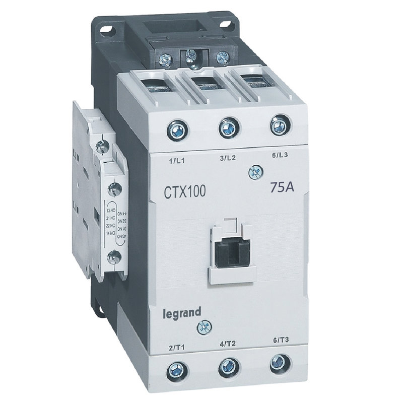 Legrand 416192 - Contacteur de puissance CTX³ 100 - 3P - 75A - bornes à cage - 2NO+2NF - 48V~