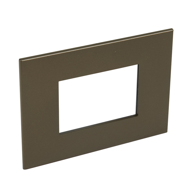Legrand 571443 - PLAQUE DE FINITION ARTEOR 3 MODULES CARRE BRONZE SOMBRE
