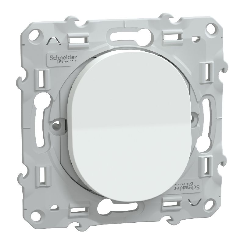Ovalis - bouton poussoir à fermeture - 10A Blanc S320206