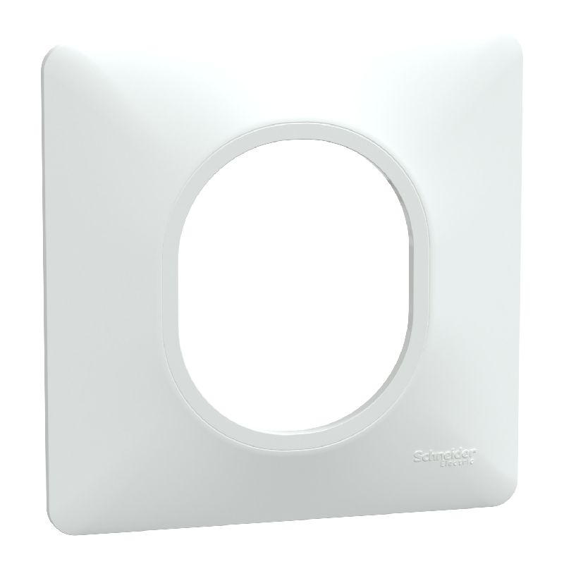 Ovalis - Plaque de finition - 1 poste Blanc S320702