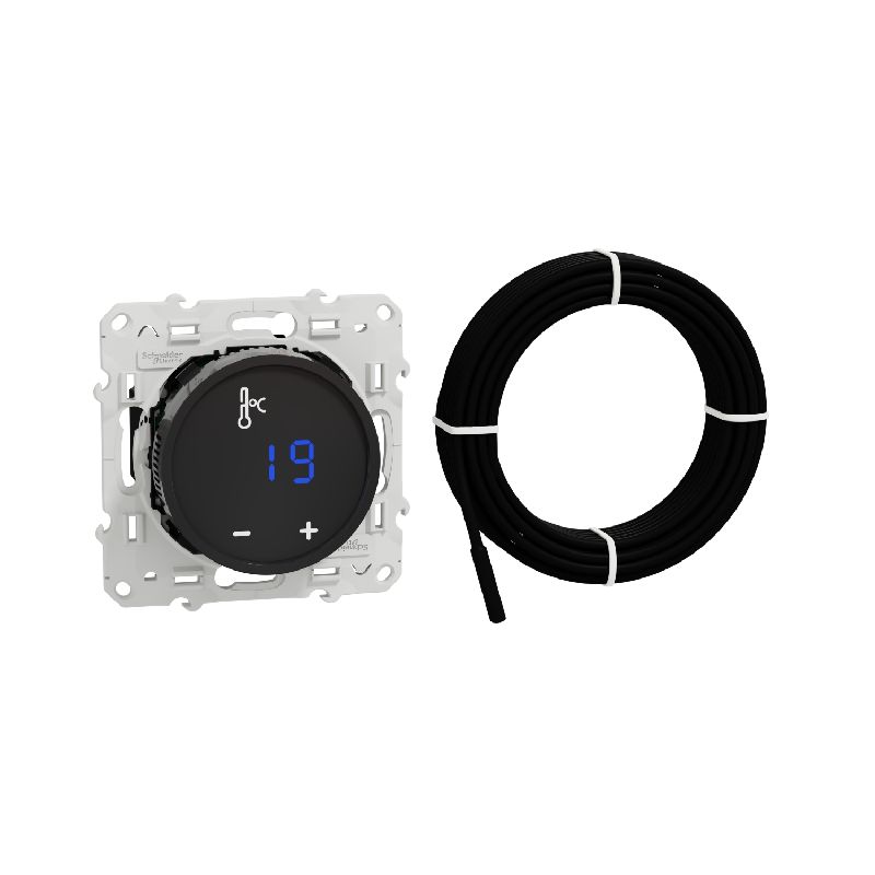 Odace thermostat fil pilote a ecran tactile noir S520509