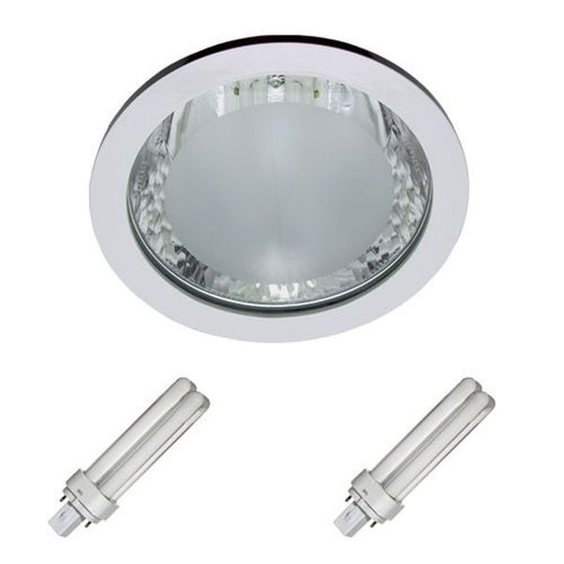 [BLK-226] Encastrer rond blanc fluocompact 2x G24D3