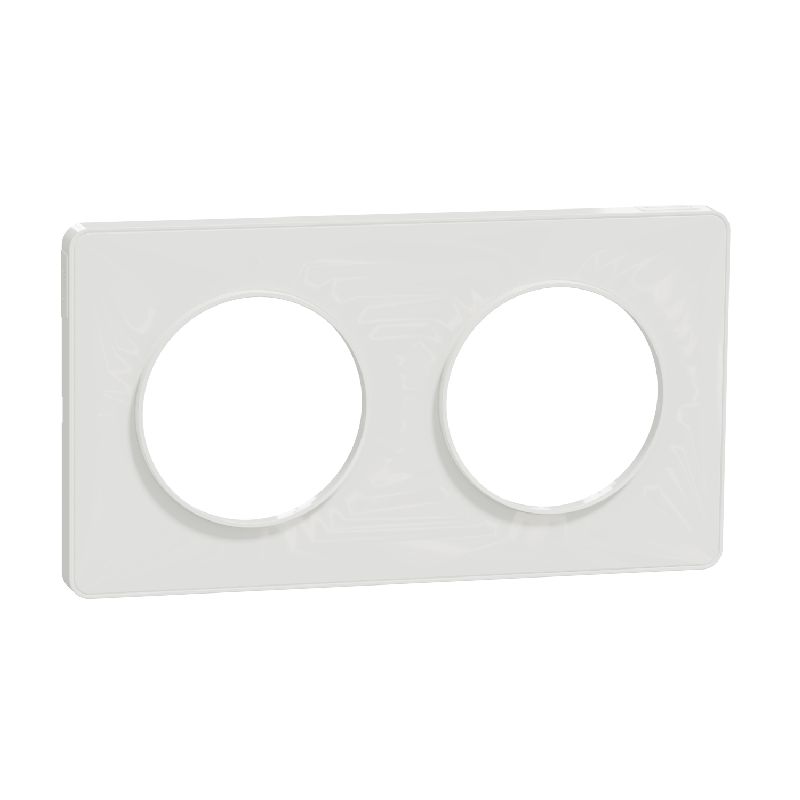 Odace Touch, plaque Blanc 2 postes horiz. ou vert. S520804