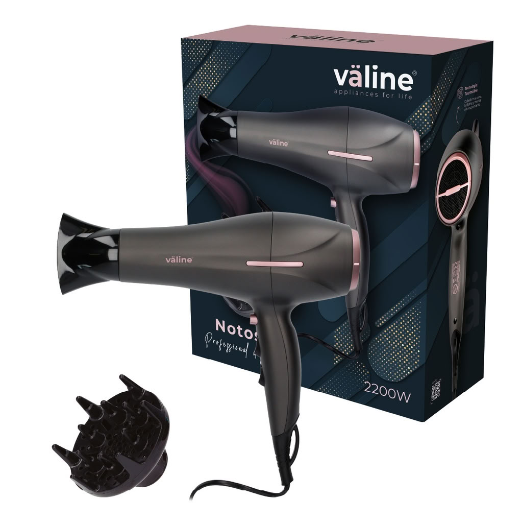 Sèche-cheveux Notos tourmaline 2200W avec concentration et diffuseur d'air