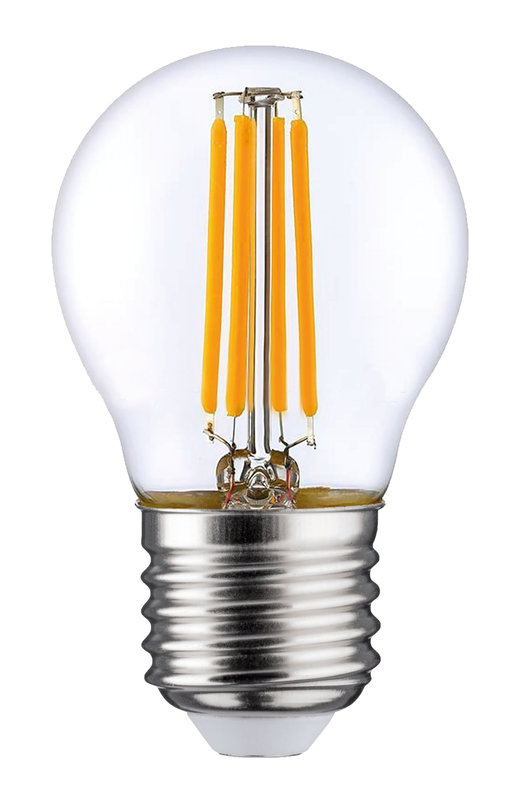 ARIC 20026 - Ampoule Sphérique G45 Filament Led E27 3,8W 2700K 470Lm, Cl.Energ. E, 15000H, Claire