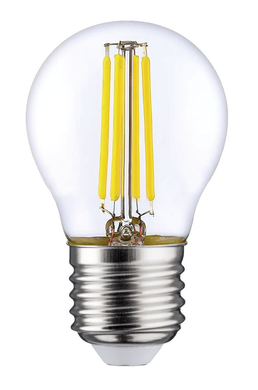 ARIC 20025 - Ampoule Sphérique G45 Filament Led E27 3,8W 4000K 470Lm, Cl.Energ. E, 15000H, Claire