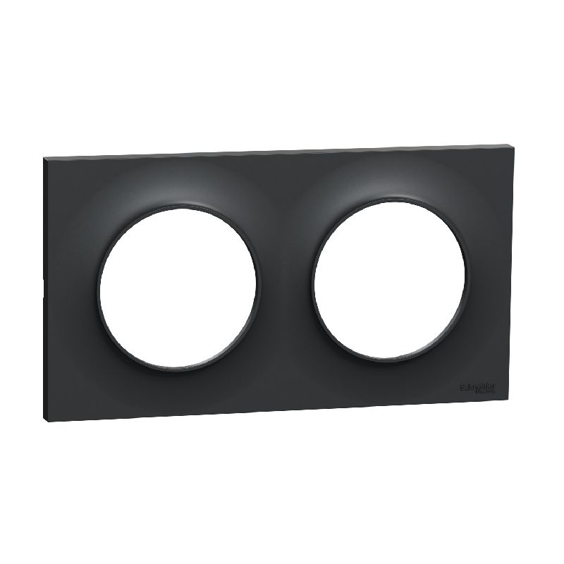 Odace Styl, plaque Anthracite 2 postes horiz./vert S540704