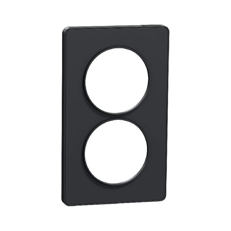 Odace Touch, plaque Anthracite 2 postes verticaux S540814