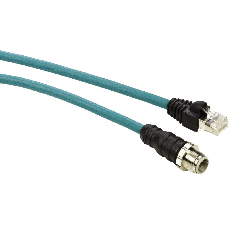 câble Ethernet - cordon droit - IP67 - M12/RJ45 - TCSECL1M3M1S2